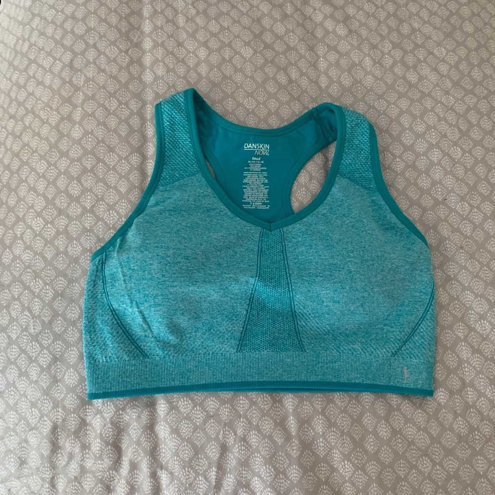 Teal Danskin Now Sports Bra